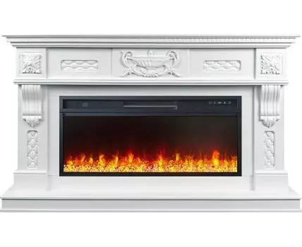 Каминокомплект Corsica - Матовый белый с очагом Vision 42 LED