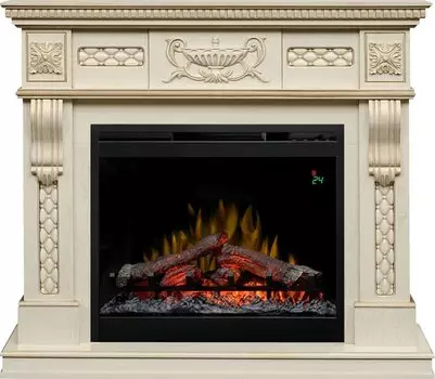 Каминокомплект Corsica - Слоновая кость с патиной с очагом Symphony 26'' DF2624L-INT