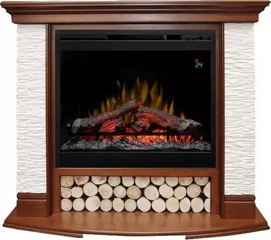 Каминокомплект Country - Орех/Сланец белый с очагом Symphony 26'' DF2624L-INT