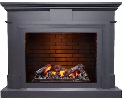 Каминокомплект Coventry - Серый графит / Кирпич с очагом Cassette 600 NH