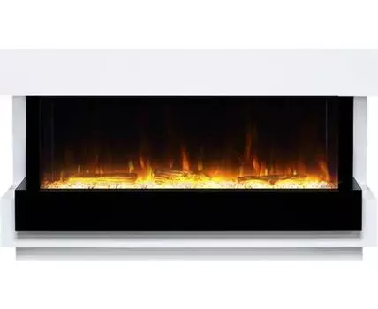 Каминокомплект Cube 50 - Белый с черным с очагом Astra 50 RF