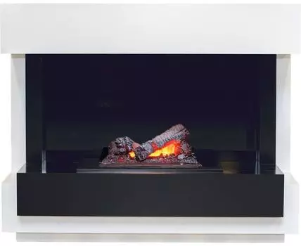 Каминокомплект Cube - Белый с черным с очагом Cassette 400 NH