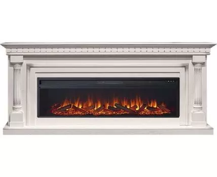 Каминокомплект Dallas 60 - Слоновая кость с патиной с очагом Vision 60 LOG LED