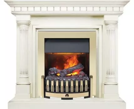 Каминокомплект Dallas - Слоновая кость с патиной с очагом Danville Brass FB2