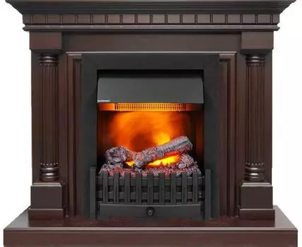 Каминокомплект Dallas - Темный дуб с очагом Danville Black FB2