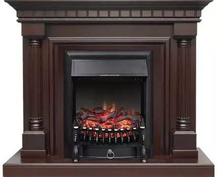 Каминокомплект Dallas - Темный дуб с очагом Fobos FX Black