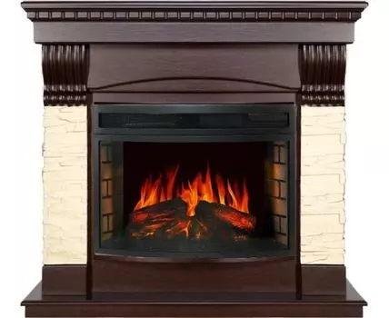 Каминокомплект Denver - Темный дуб с очагом Dioramic 25 LED FX