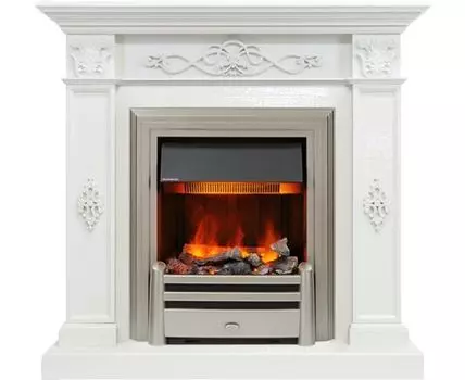Каминокомплект Derby - Белый дуб с очагом Chesford