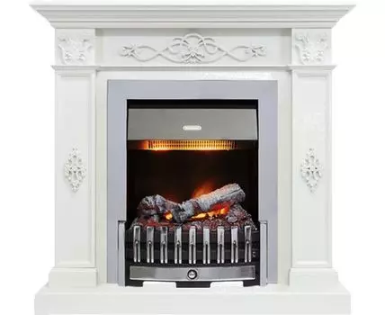 Каминокомплект Derby - Белый дуб с очагом Danville Chrome FB2