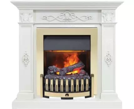 Каминокомплект Derby - Белый дуб с очагом Danville Brass FB2