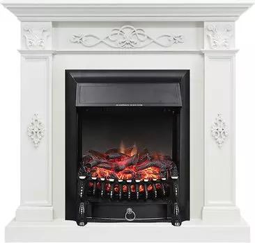 Каминокомплект Derby - Белый дуб с очагом Fobos FX Black