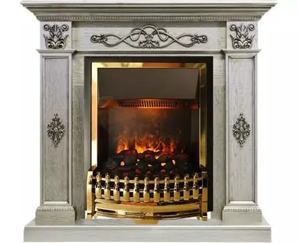 Каминокомплект Derby - Old silver с очагом Atherton