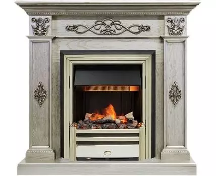 Каминокомплект Derby - Old silver с очагом Cavendish