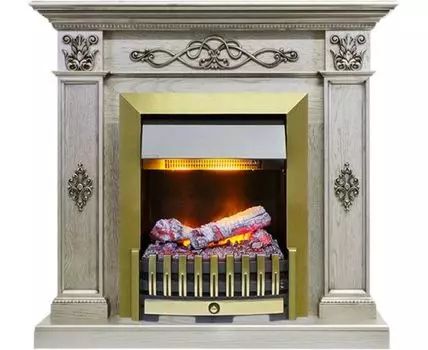 Каминокомплект Derby - Old silver с очагом Danville Antique Brass FB2