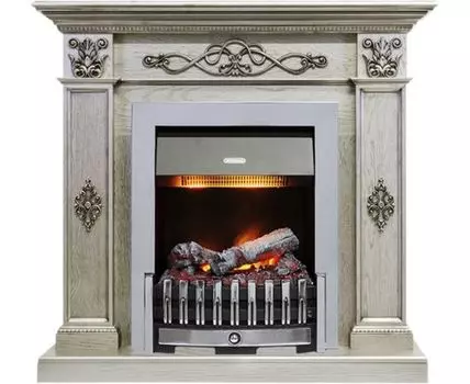 Каминокомплект Derby - Old silver с очагом Danville Chrome FB2