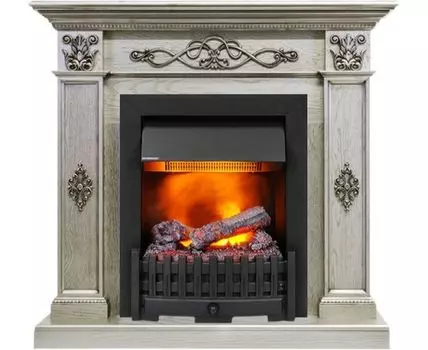 Каминокомплект Derby - Old silver с очагом Danville Black FB2