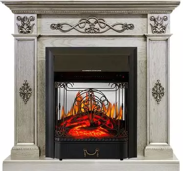 Каминокомплект Derby - Old silver с очагом Majestic FX M Black