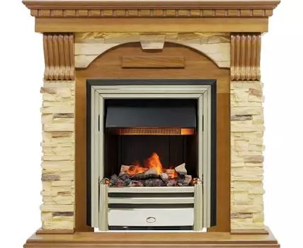Каминокомплект Dublin - Дуб / Сланец с очагом Cavendish