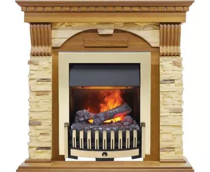 Каминокомплект Dublin - Дуб / Сланец с очагом Danville Brass FB2