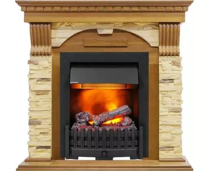Каминокомплект Dublin - Дуб / Сланец с очагом Danville Black FB2
