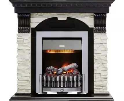 Каминокомплект Dublin - Венге / Сланец белый с очагом Danville Chrome FB2