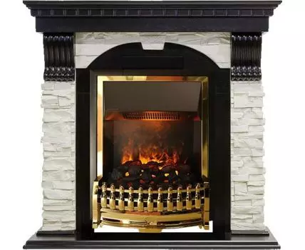 Каминокомплект Dublin - Венге / Сланец белый с очагом Atherton