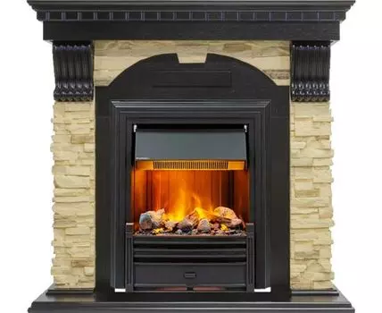 Каминокомплект Dublin - Венге / Сланец с очагом Brookline Black