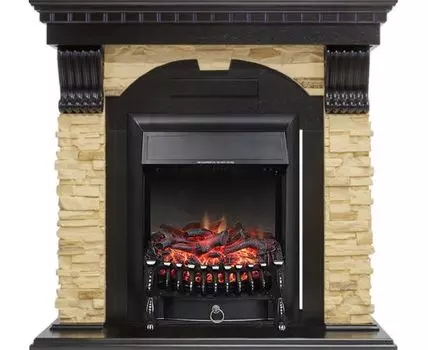 Каминокомплект Dublin - Венге / Сланец с очагом Fobos FX Black