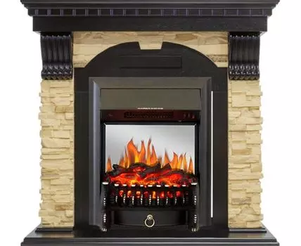 Каминокомплект Dublin - Венге / Сланец с очагом Fobos FX M Black