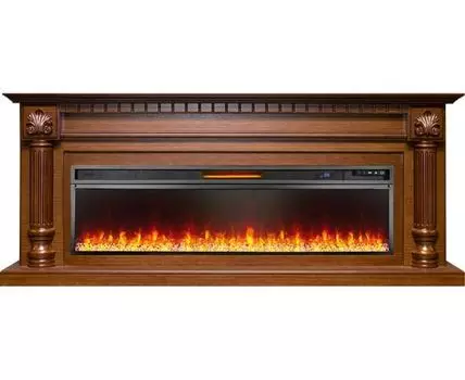 Каминокомплект Edinburg 60 - Орех с очагом Vision 60 LED