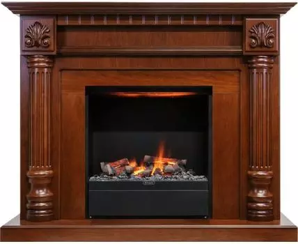 Каминокомплект Edinburg - Орех с очагом Albany