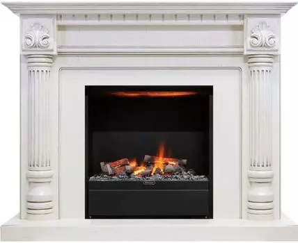 Каминокомплект Edinburg - Слоновая кость с очагом Albany