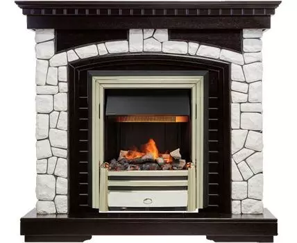 Каминокомплект Glasgow - Венге / Белый с очагом Cavendish