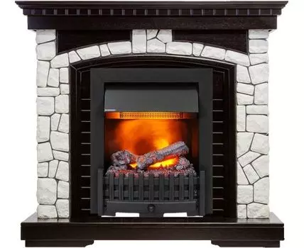 Каминокомплект Glasgow - Венге / Белый с очагом Danville Black FB2