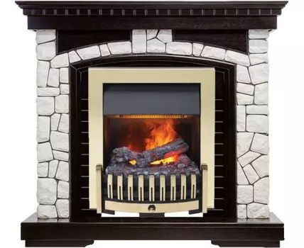 Каминокомплект Glasgow - Венге / Белый с очагом Danville Brass FB2