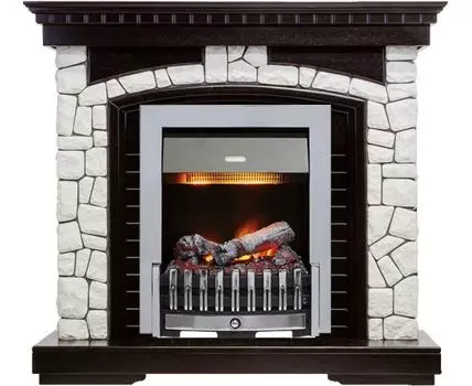 Каминокомплект Glasgow - Венге / Белый с очагом Danville Chrome FB2