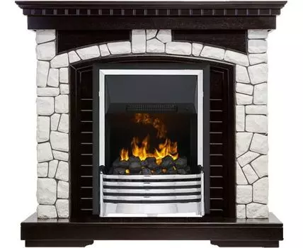 Каминокомплект Glasgow - Венге / Белый с очагом Flagstaff