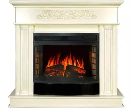 Каминокомплект Gloria - Слоновая кость с очагом Dioramic 25 LED FX
