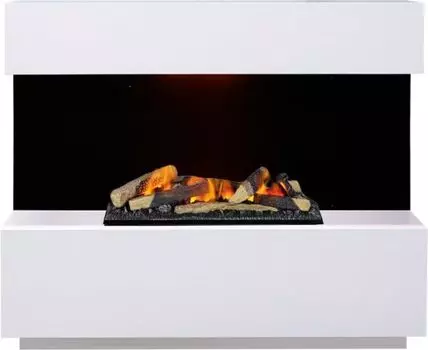 Каминокомплект Kyoto - Белый с очагом Cassette 600 LNH-INT (с дровами)