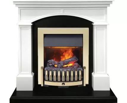 Каминокомплект Langford - Белый с черным с очагом Danville Brass FB2