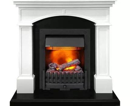 Каминокомплект Langford - Белый с черным с очагом Danville Black FB2