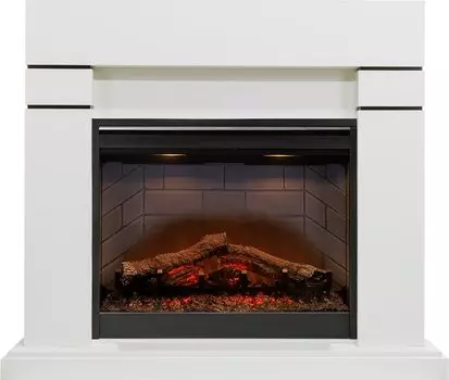 Каминокомплект Lindos - Алебастр (Высота 985мм) с очагом Symphony 26'' DF2608-INT