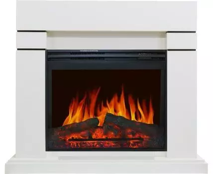 Каминокомплект Lindos - Белый с очагом Jupiter FX New