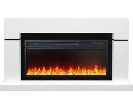 Каминокомплект Lindos - Белый (Ширина 1470мм) с очагом Vision 42 LED