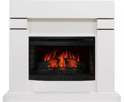 Каминокомплект Lindos - Белый (Высота 915 мм) с очагом Dioramic 26 LED FX