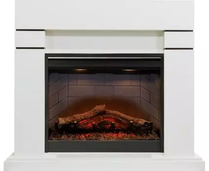 Каминокомплект Lindos - Белый (Высота 985мм) с очагом Symphony 26'' DF2608-INT