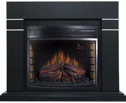 Каминокомплект Lindos - Черный (Высота 985мм) с очагом Dioramic 28 LED FX