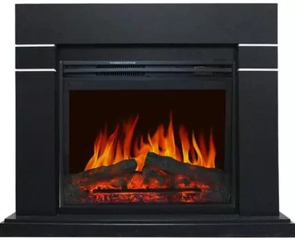 Каминокомплект Lindos - Черный (Высота 985мм) с очагом Jupiter FX New