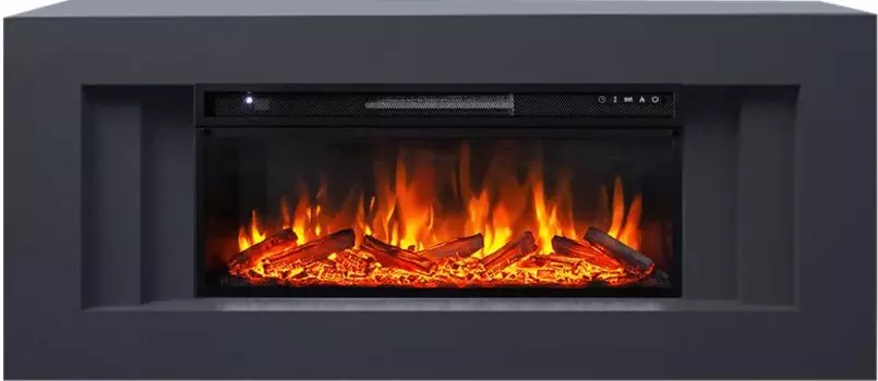 Каминокомплект Line 42 (Разборный) - Серый графит с очагом Vision 42 LOG LED