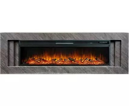 Каминокомплект Line 60 Concrete (Разборный) - Серый бетон с очагом Vision 60 LOG LED